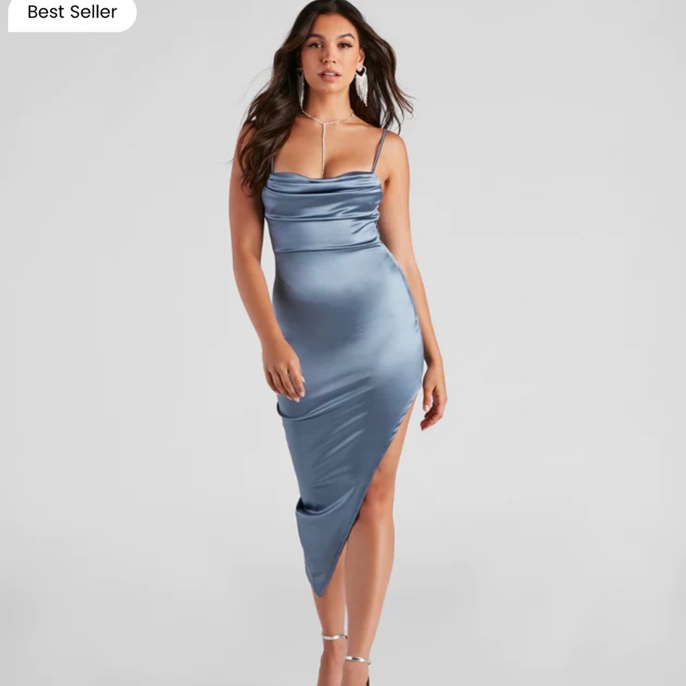 Windsor Blue Satin dress